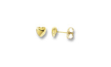Picture of 10K Yellow - Mini Heart Earrings With Butterflies ORBT09