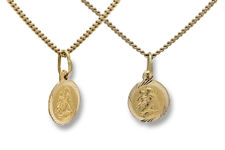 Picture of 18K Yellow - Mini St Anthony Medal (9mm)