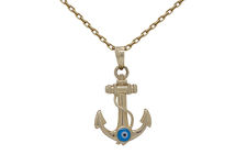 Picture of 10K Yellow - Small Boat Anchor Charm X1P21 (Size 15mm)