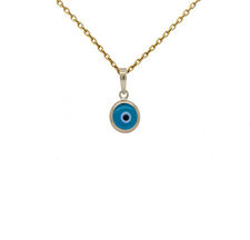 Picture of 14K Yellow - Tiny Evil Eye Charm STP0034 (Size 9mm)