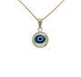 Picture of 14K Yellow - Small Round Evil Eye Charm KP0008 (Size 9mm)