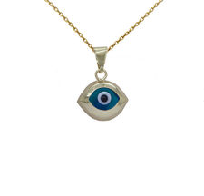 Picture of 14kT Yellow - Oval Evil Eye Charm KP0134 ( 11 x 9mm)