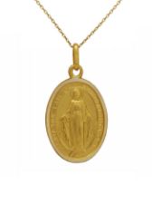 Picture of Gold: Solid Oval Miraculous Medal