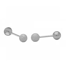 Picture of Silver 925 - 4mm Frosted Ball Stud Earrings