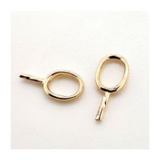 Image de 14K Or Jaune Beliere ovale avec tige #104299