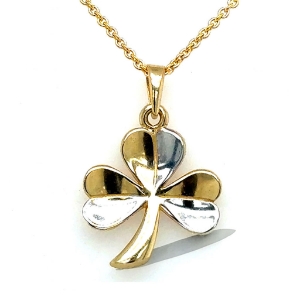 Picture of 10K 2 Tone  - Three Leaf Clover Charm 28GKL1166
