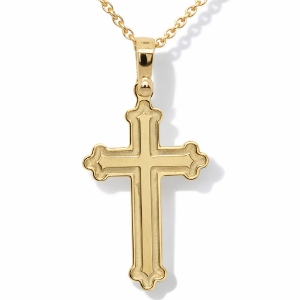 Image de 14K Jaune - Croix Plate Orthodoxe OCR6044 (25mm)