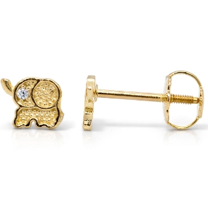 Image de Mini Boucles d'oreilles éléphant (5 mm) RK#10 visées