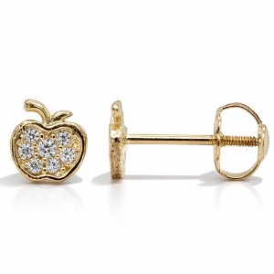 Image de Mini Boucles d'oreilles Pomme (5 mm) RK#04 visées