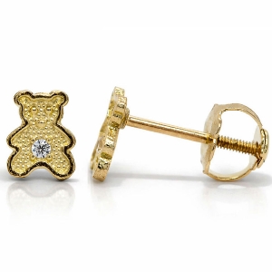 Image de Mini Boucles d'Oreilles Ourson (5mm) RK#08 visées