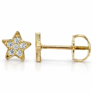 Image de Mini Boucles d'Oreilles Etoile (5mm) RK#05 visées