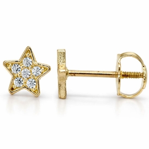 Image de Mini Boucles d'Oreilles Etoile (5mm) RK#05 visées