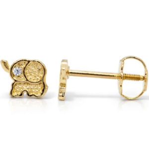 Image de Mini Boucles d'oreilles éléphant (5 mm) RK#10 visées