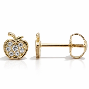Image de Mini Boucles d'oreilles Pomme (5 mm) RK#04 visées